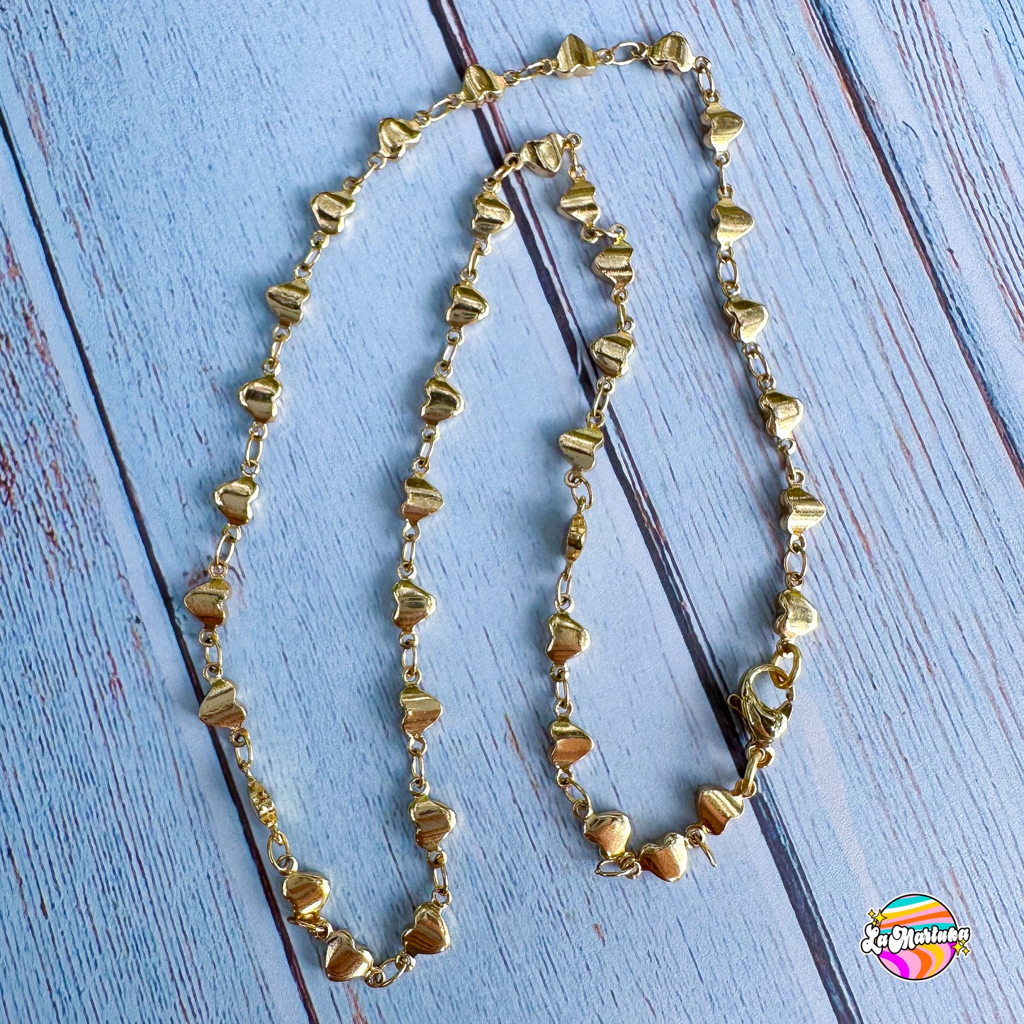 Collar Corazones lisos
