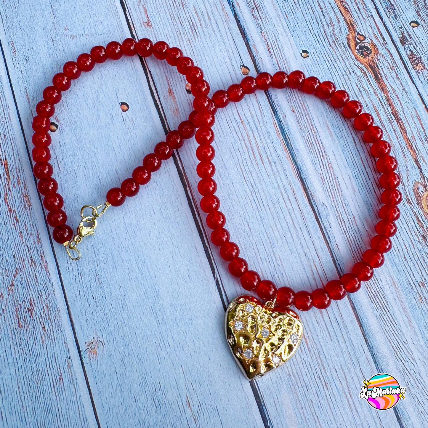 Collar Corazón estrellado