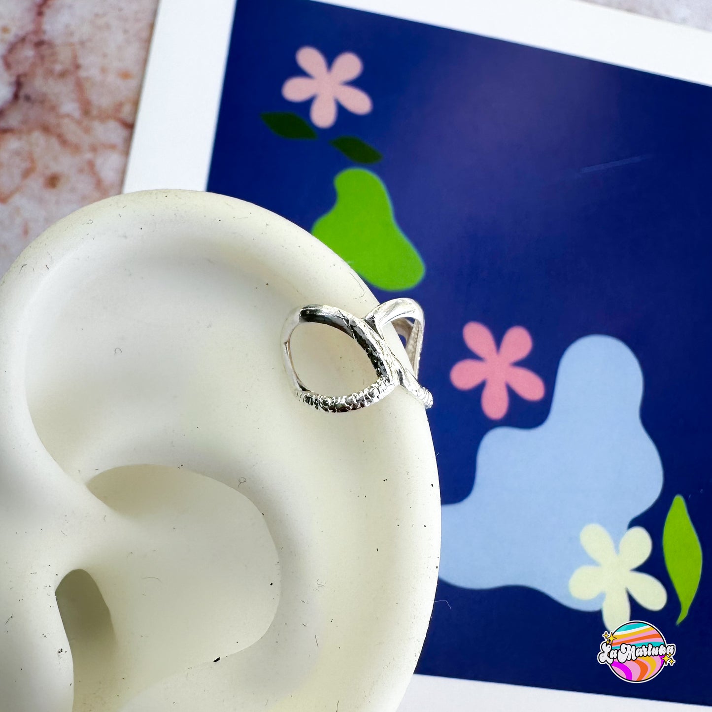 Ear cuff Cadeneta de tres