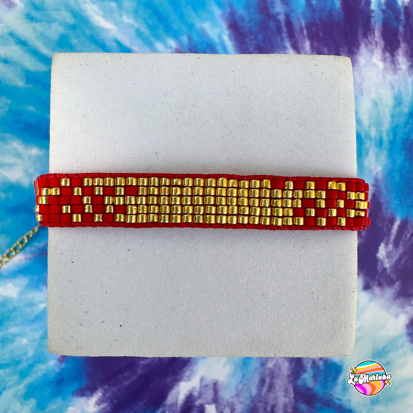 Pulsera tejida Loom esparcido