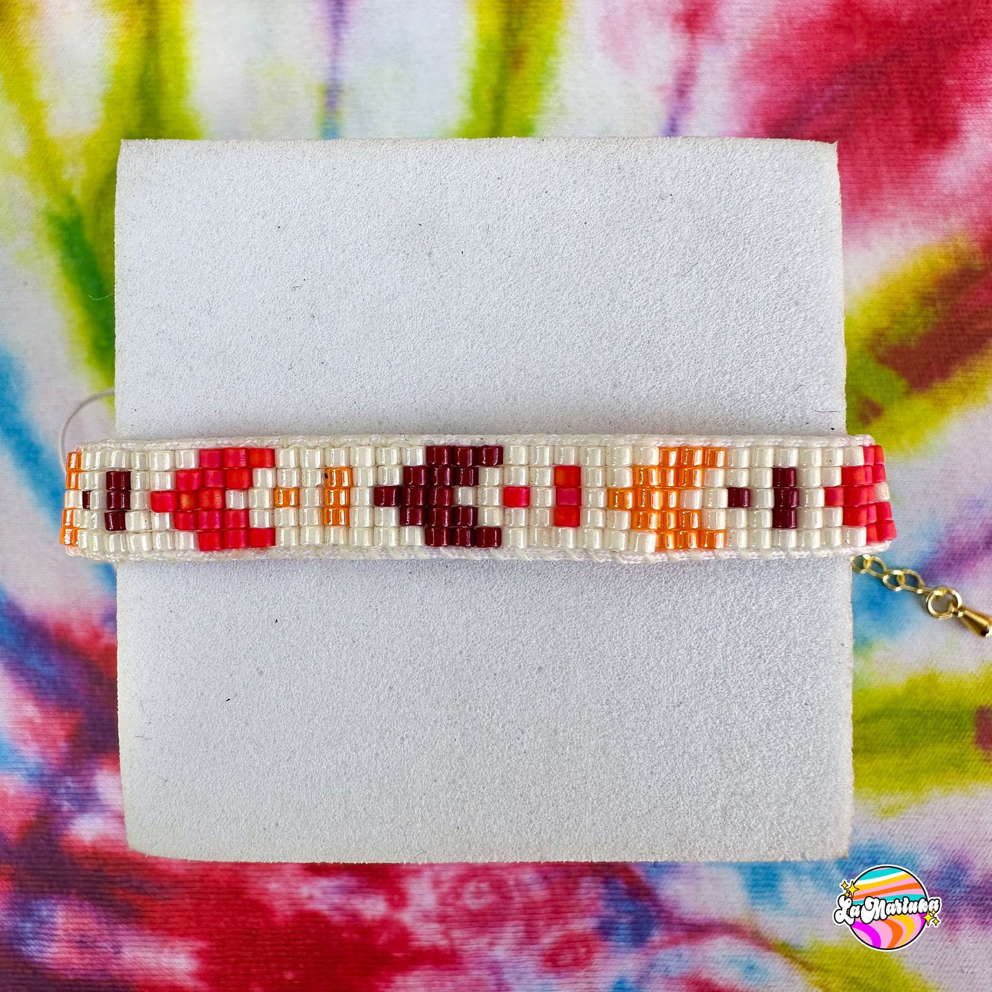 Pulsera tejida Loom flechita