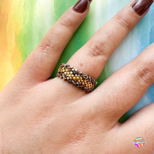 Anillo tejido Jaspe