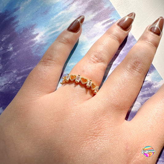 Anillo Corona corazones