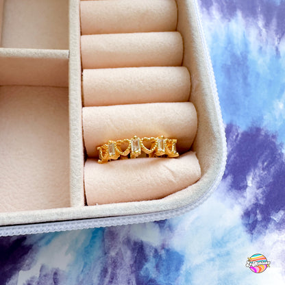 Anillo Corona corazones