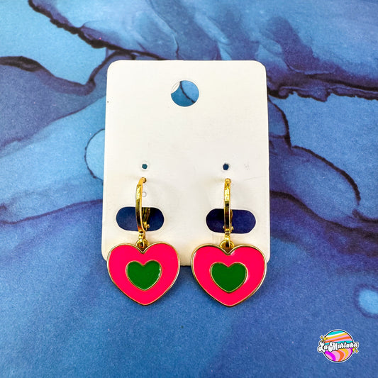Aros Corazón verdoso