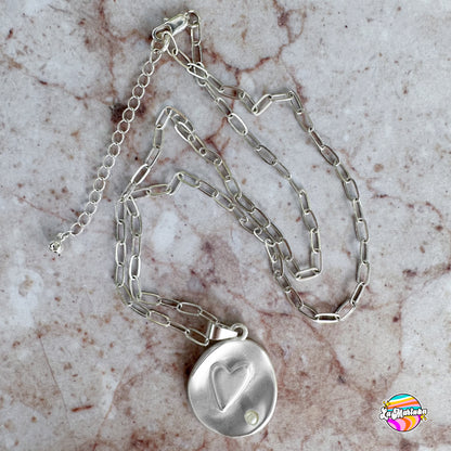 Collar Corazón y perla