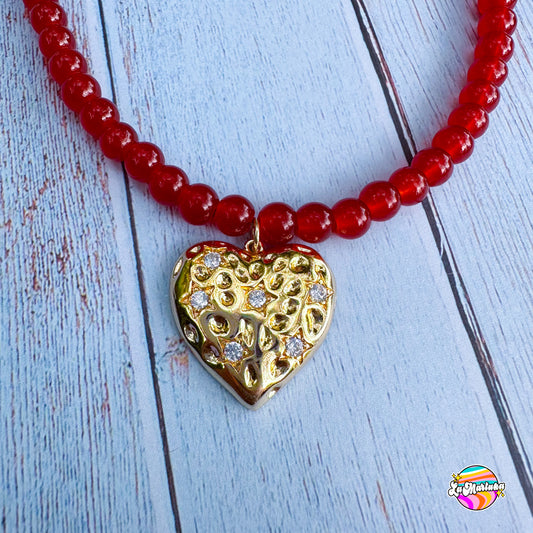 Collar Corazón estrellado