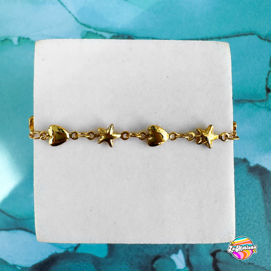 Pulsera Estrella y corazón