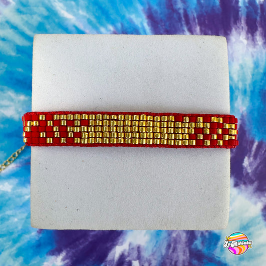 Pulsera tejida Loom esparcido