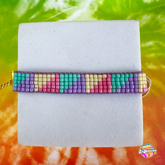 Pulsera tejida Loom escaleras